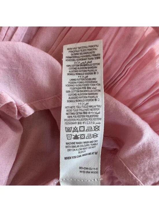 MINI BODEN Embroidered Sundress Girls 6-7 Pink Smocked Dress Flowers Applique - Picture 9 of 9